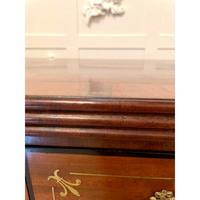 Brown Antique Regency Brass & Inlaid Mahogany Breakfront Sideboard, 1815 For Sale - Image 8 of 18