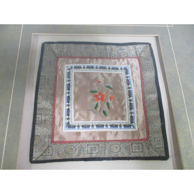 Gold Vintage Framed Chinese Silk Embroidery Panels For Sale - Image 8 of 14