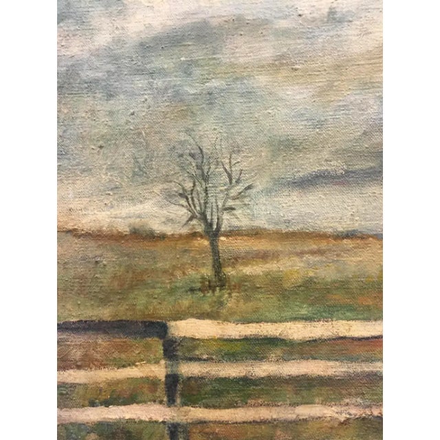 Late 20th Century Rustic Barn Scene Oil Painting, Framed For Sale In Washington DC - Image 6 of 7