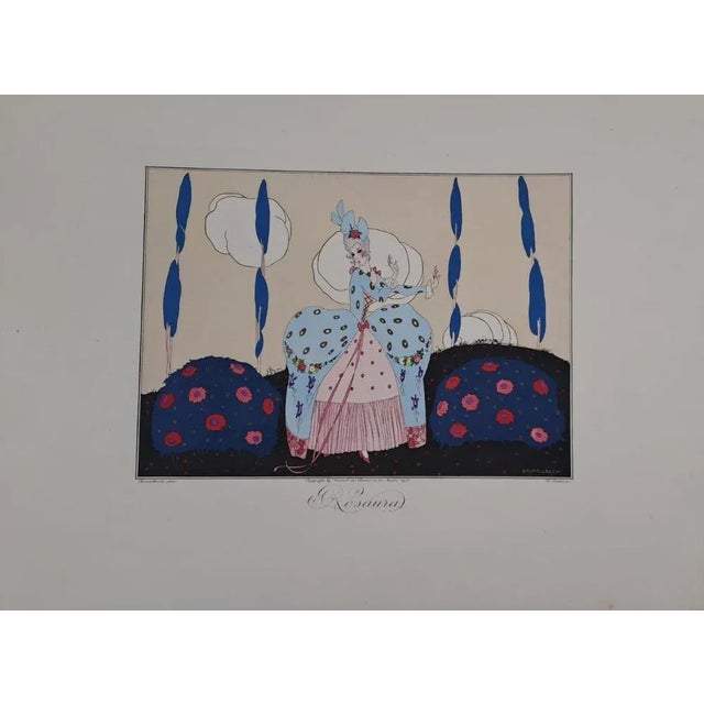 Umberto Brunelleschi (1879 - 1949) Rosaura, 1914 Original large format etching printed in black ink and colored ink...