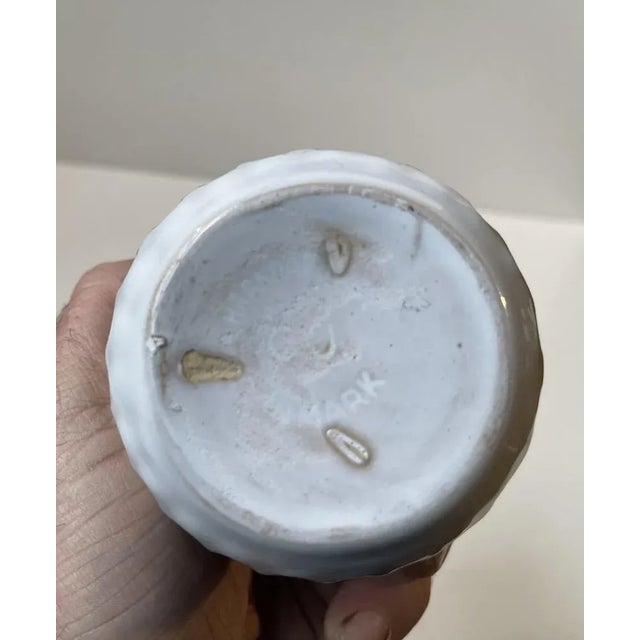 Art Deco Danish Fluted White Ceramic Vase by Christian Jensen, 1930s For Sale - Image 4 of 7