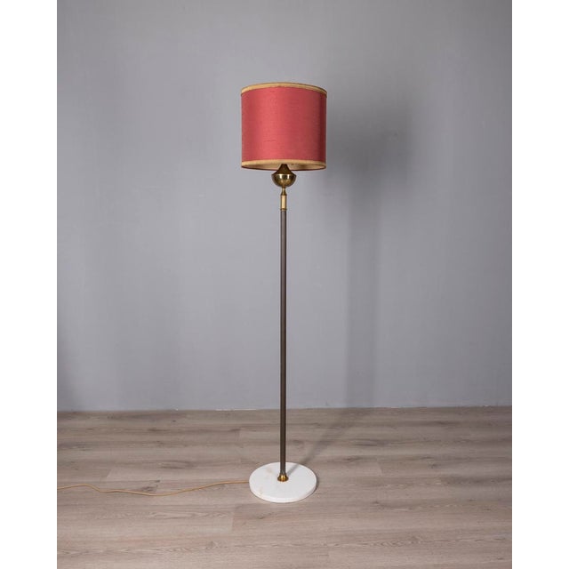 Vintage Italian Floor Lamp in Marble and Brass, 1950s For Sale - Image 10 of 10