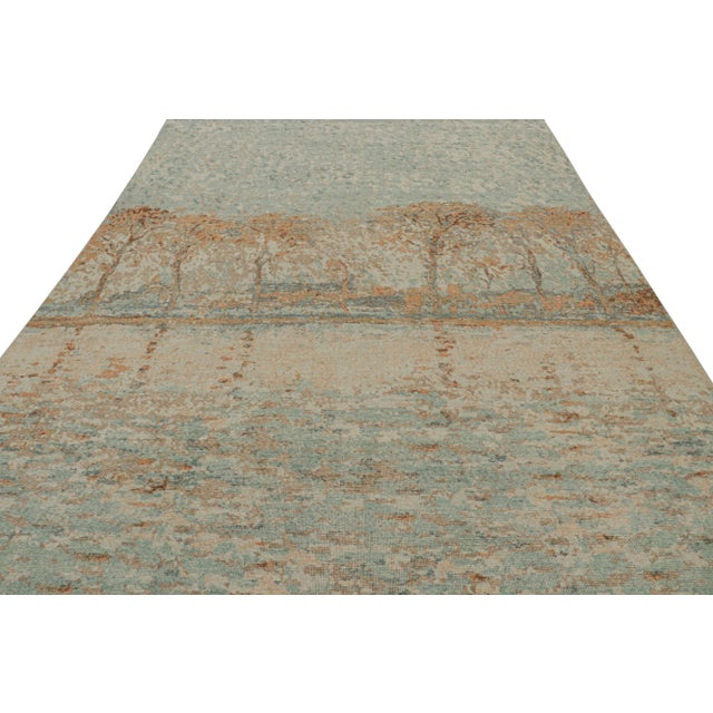 Hand-knotted in wool, this 9x12 distressed style modern rug is from Rug & Kilim’s Homage collection. On the Design: This...