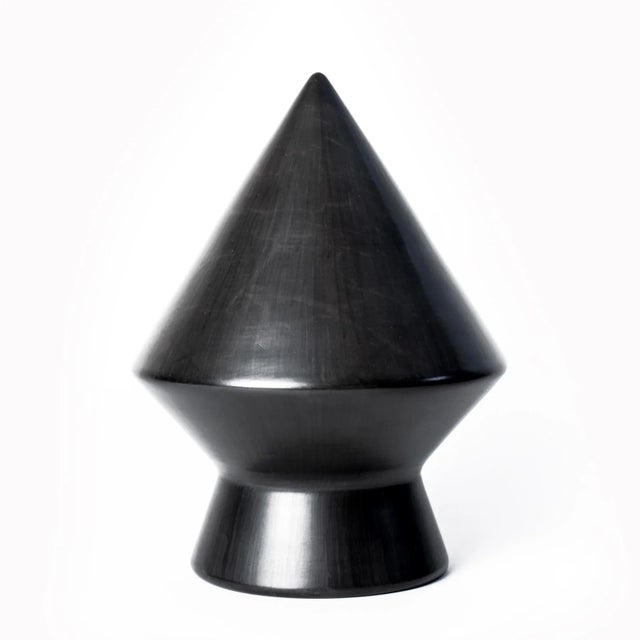 Black 30 Decorative Object and Table Mirror in Bucchero by Studio Lievito + Maddalena Vantaggi For Sale - Image 6 of 6