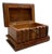 Vintage Burl Wood Puzzle Box With Hidden Lock and Key For Sale