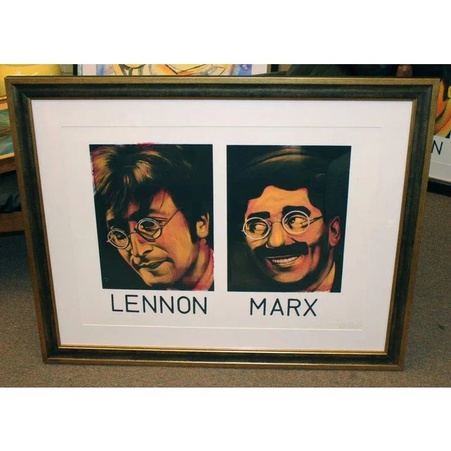 John Lennon and Groucho Marx Painting on Paper by Ron English For Sale - Image 10 of 10