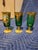 A beautiful late Victorian Bohemian art glass beverage service consisting of one elegant pitcher and six matching stemmed...
