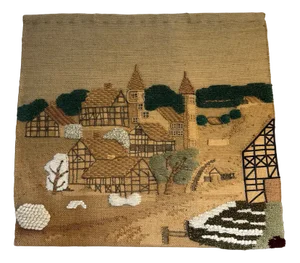 Vintage Wool Tapestry, 1980s