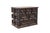 Rustic Vintage Oak Geometric Brutalist Jewelry Trinket Keepsake Chest Box 12" For Sale - Image 3 of 17