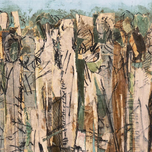 'Abstracted Figural' by Alex Gonzales, 1958; Carmel Art Association, San Francisco Art Institute For Sale - Image 4 of 10