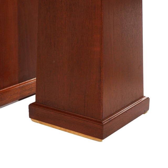 Mid 20th Century Mid Century Modern Mahogany Flare Form Sculpture Display Stands 20thC - A Pair For Sale - Image 5 of 12