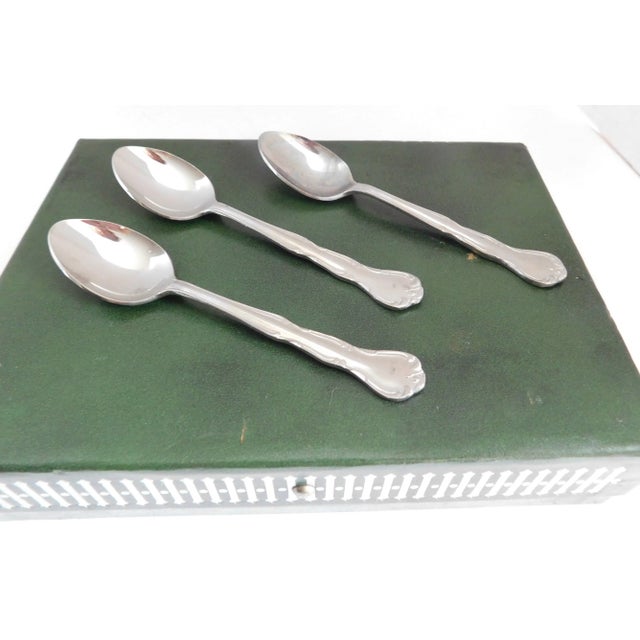 The perfect finishing touch to your intimate holiday gathering is this set of twelve vintage Viners of Sheffield England...