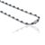 Ink Blue Certified 14k White Gold Natural 10.52ct Blue Sapphire & Diamond Tennis Necklace For Sale - Image 8 of 15