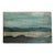 1973 Mid-Century River & Hills Landscape Painting Wood Panel Initialed Verso For Sale