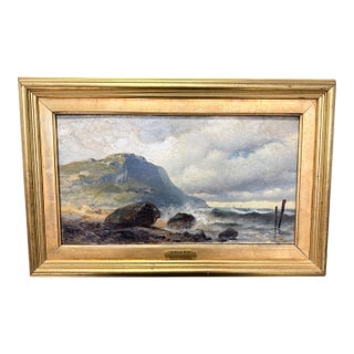 Alfred S. Rix (American, 1867–1929) Rocky Headland and Breaking Surf Seascape For Sale