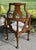 Antique Unique High Back Queen Anne Style Corner Chair Distressed Finish For Sale - Image 9 of 12