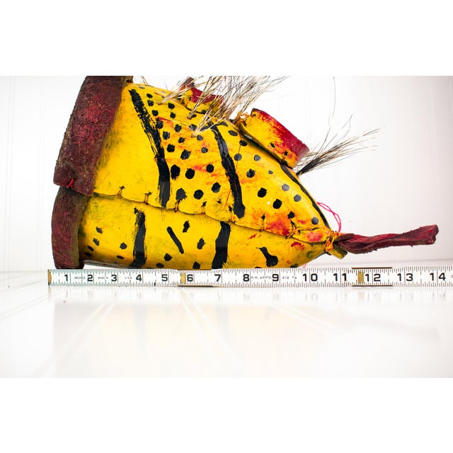 Mid 20th Century Ceremonial Leather Tiger / Jaguar Mask From Guerrero, Mexico For Sale - Image 17 of 17