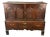 18th Century Carved Oak Chest on Stand With Cathedral Doors For Sale