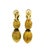 1960s 14k Yellow Gold & Blue Enamel Textured Drop Earrings, A Pair For Sale - Image 9 of 13