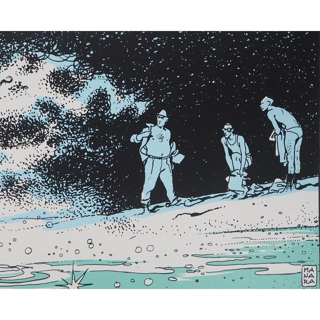 Milo Manara, Mermaid in the Waves, Silkscreen Print For Sale - Image 4 of 7