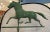 Antique Horse Weather Vane with heavy aging and patina. It is missing 3/4 of the "W" and one missing leg at the base. As...