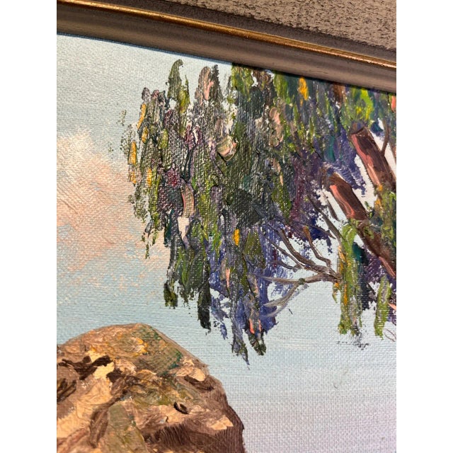 Impressionist Mid-Century Thomas Fisk Goff Plein Air Seascape Oil Painting For Sale - Image 3 of 9