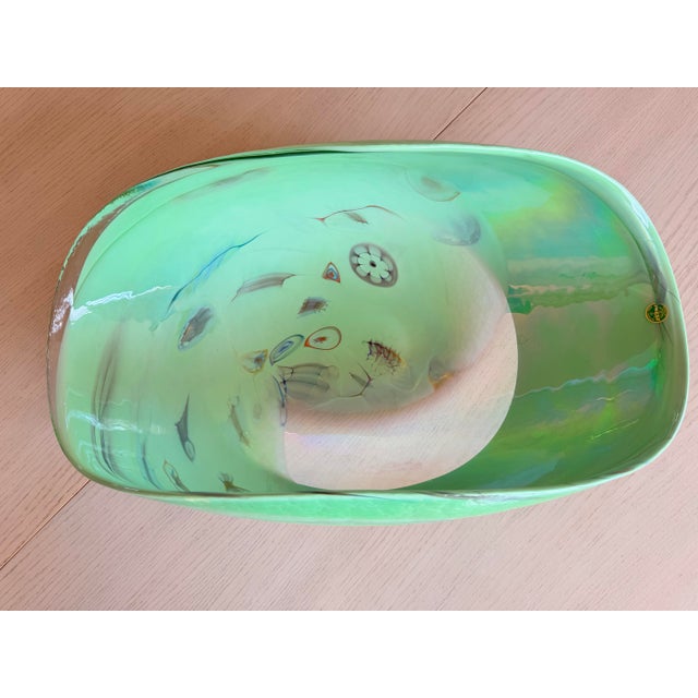 2000 - 2009 Impressive Italian Murano Glass Extra Large Centerpiece Art Glass Bowl For Sale - Image 5 of 7
