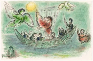 Marc Chagall, The Sirens from Odyssey, 1989, Lithograph