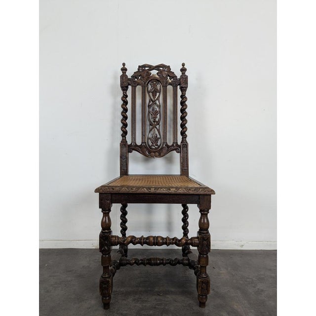 Louis XIII Chairs in Wood, Set of 4 For Sale - Image 11 of 12