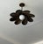 Handmade Black Antique Brass Finish Pendant Light, Floral Metal Ceiling Light, Milk Glass Globe, Vintage Home Decor For Sale - Image 9 of 13