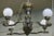 Brass Extraordinary 19th Century Beaux Arts Four Arm Brass & Zinc Globe Light Chandelier-Stanford White Gatsby MansionStyle- 37éw. For Sale - Image 8 of 9