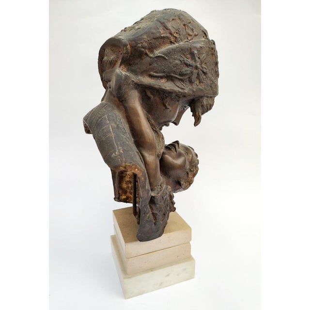 Mid-Century Modern Vintage Mid-Century Bronze Maternity Sculpture by Antonio Merente, 1960s For Sale - Image 3 of 11