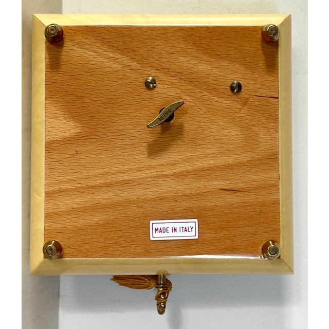 Mustard Italian Reuge Yellow Music Jewelry Box For Sale - Image 8 of 10