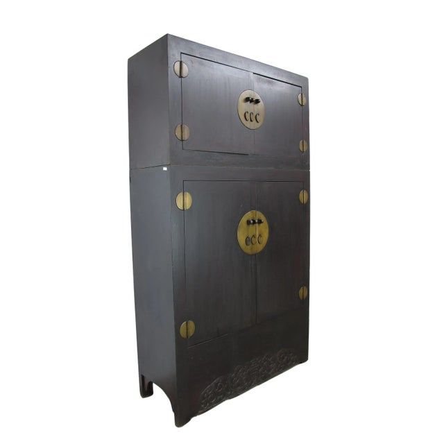 Mid 19th Century Gigantic 8 Feet Tall Antique Chinese Compound Cabinet For Sale - Image 5 of 13