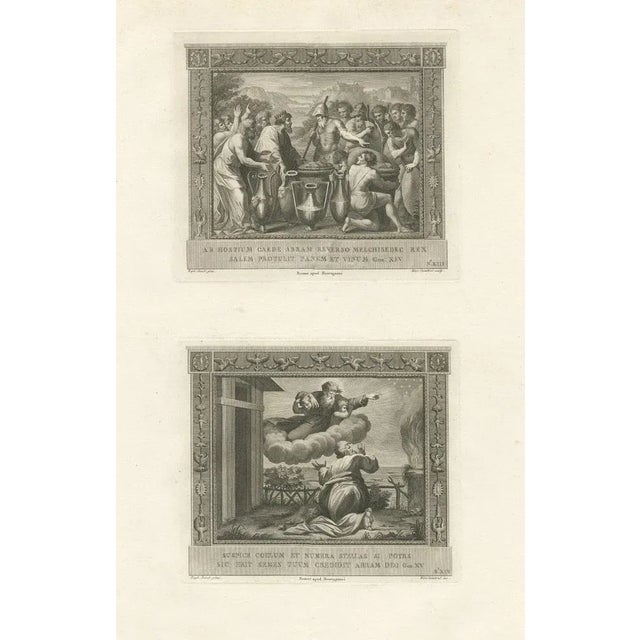 H. Carattoni, Religious Illustration Depicting God's Covenant with Abraham, 1850, Print For Sale - Image 4 of 7