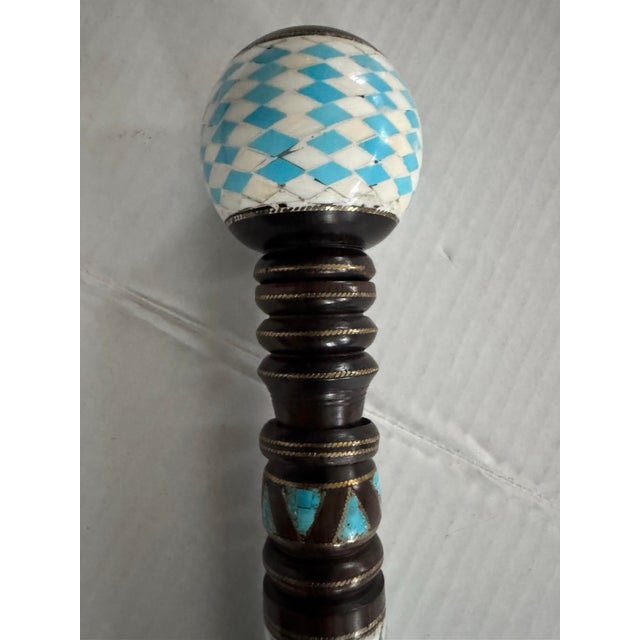 1970s Vintage Ornately Decorated Cane/Walking Stick For Sale - Image 5 of 9