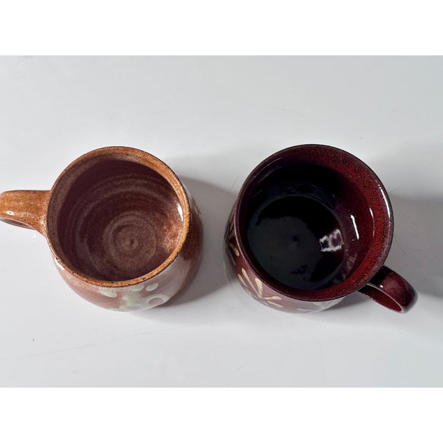 Beige Handmade Ceramic Teapot and Cups from the Workshop of Helma Klett, Germany, 1980s, Set of 3 For Sale - Image 8 of 16