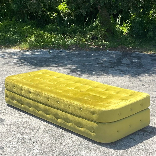 Vintage Regency Tufted Velvet Chaise Lounge Chairish