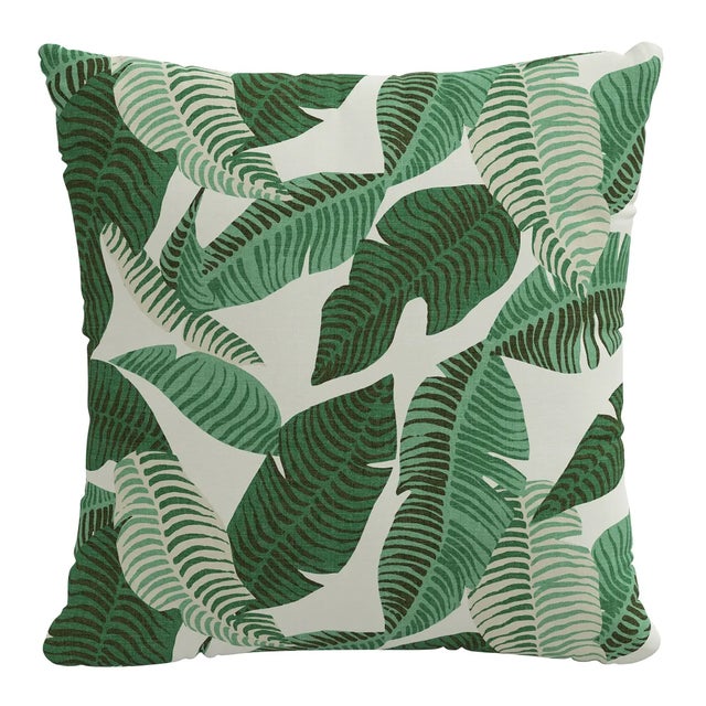 20" Decorative Pillow in Natural Banana Palm For Sale In Chicago - Image 6 of 6