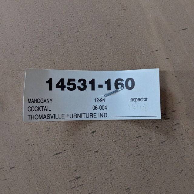 Vintage Thomasville Mahogany Coffee Table For Sale In San Francisco - Image 6 of 6