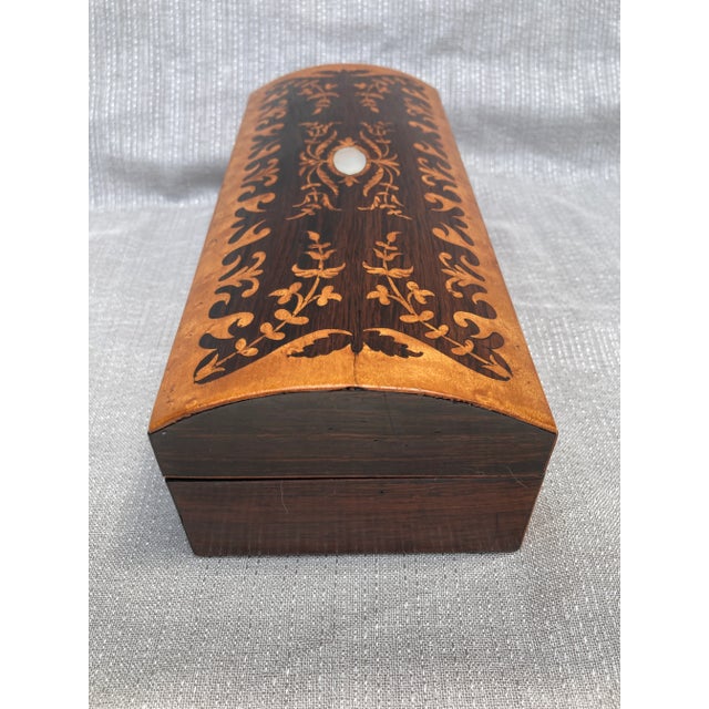 Early 20th Century Marquetry Writing Glove Box For Sale In New York - Image 6 of 17