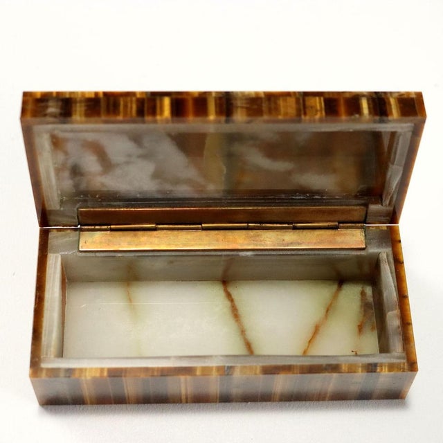 Tiger's Eye Stone Box For Sale - Image 4 of 8