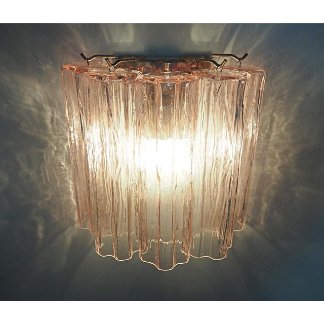 Pink Tronchi Sconces in Murano, 1990, Set of 4 For Sale - Image 6 of 15