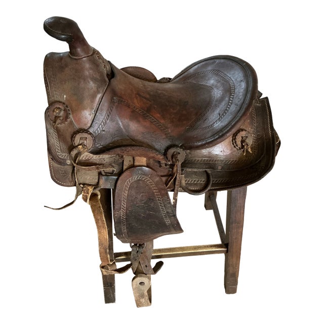 Vintage Western Collector's Leather Saddle For Sale