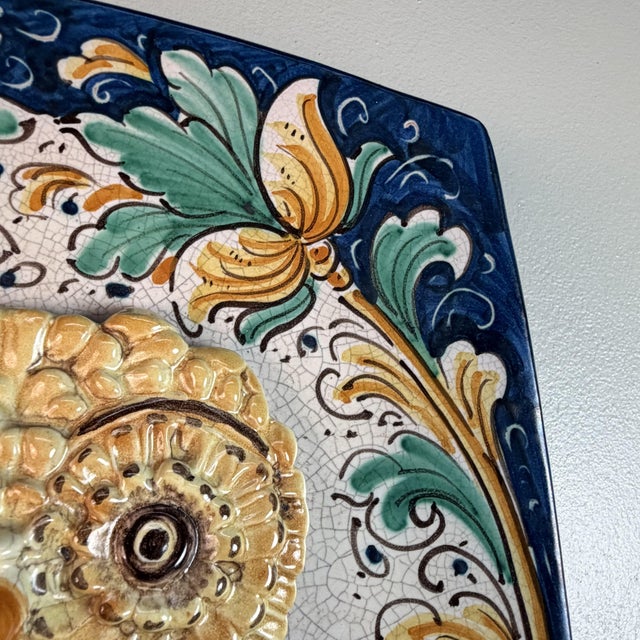 Sicilian Ceramic Wall Plaque with Owl, Italy, 1950s For Sale - Image 12 of 14