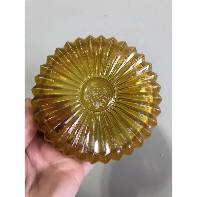 Ruby Red Vintage Jeannette Amberina Art Glass Swan Covered Powder Dish For Sale - Image 8 of 9