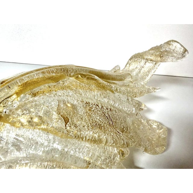 Large Vintage Murano Glass and Gold Leaf Wall Light from Barovier & Toso, Italy, 1940s For Sale - Image 10 of 16