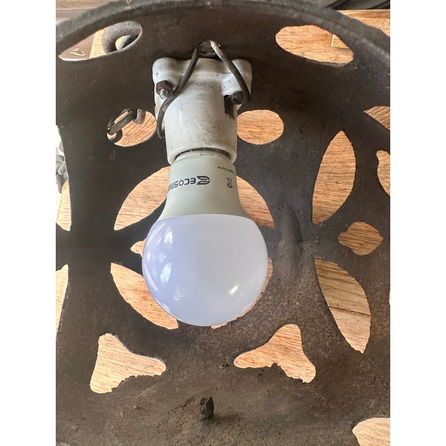 Early 21st Century Antique Japanese Cast Iron Moon Lantern For Sale - Image 5 of 11