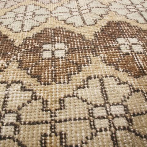 1950s Vintage Mid-Century Red and Cream Beige Wool Rug With Multicolor Floral Accents - 5′2″ × 8′9″ For Sale - Image 5 of 7