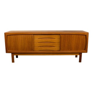 Late 20th Century Scandinavian Modern Teak Credenza Buffet or Sideboard by Skovby Furniture Denmark For Sale